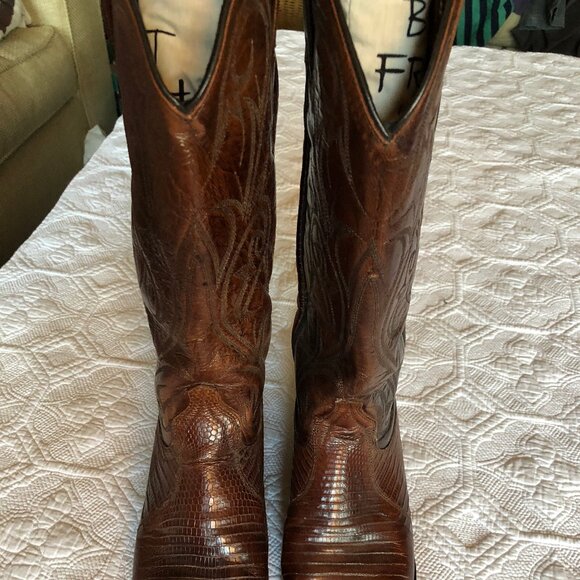 Dan Post Cowboy Boots, Lizard, Size 7M - Picture 4 of 8